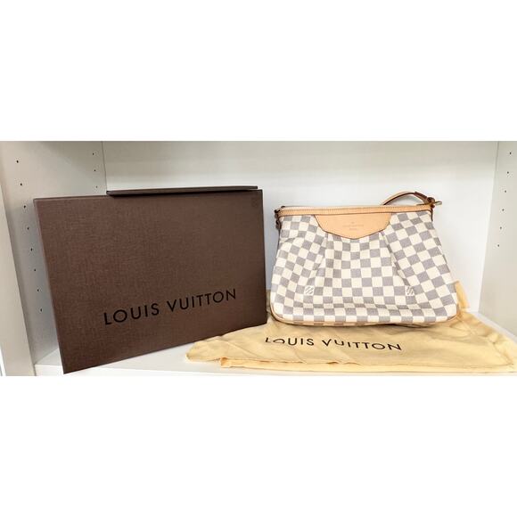 NEW Louis Vuitton Siracusa PM Damier Azur Crossbody Bag - Picture 1 of 15